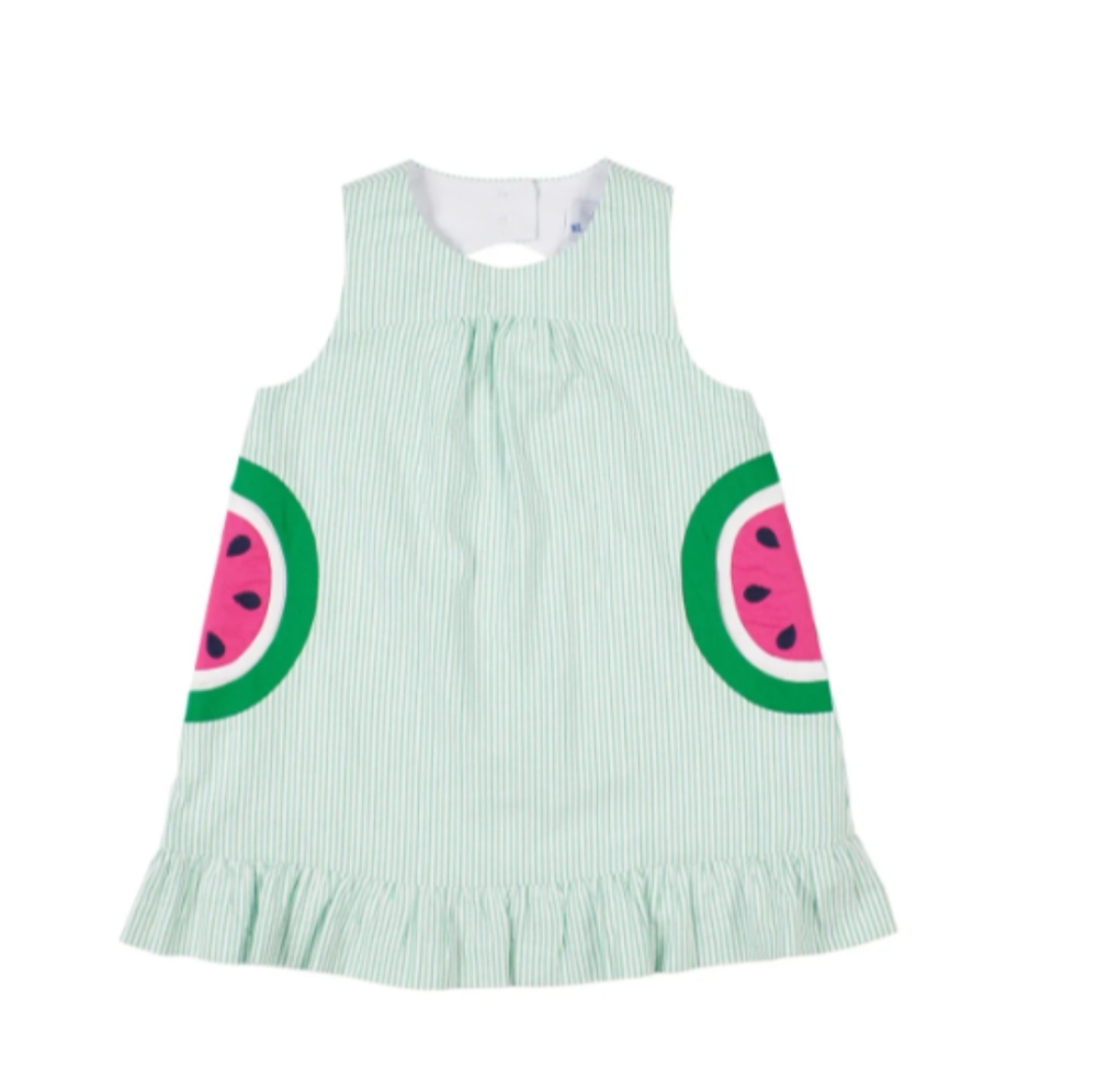 Florence Eisteman Striped watermelon pockets dress 18 months.
